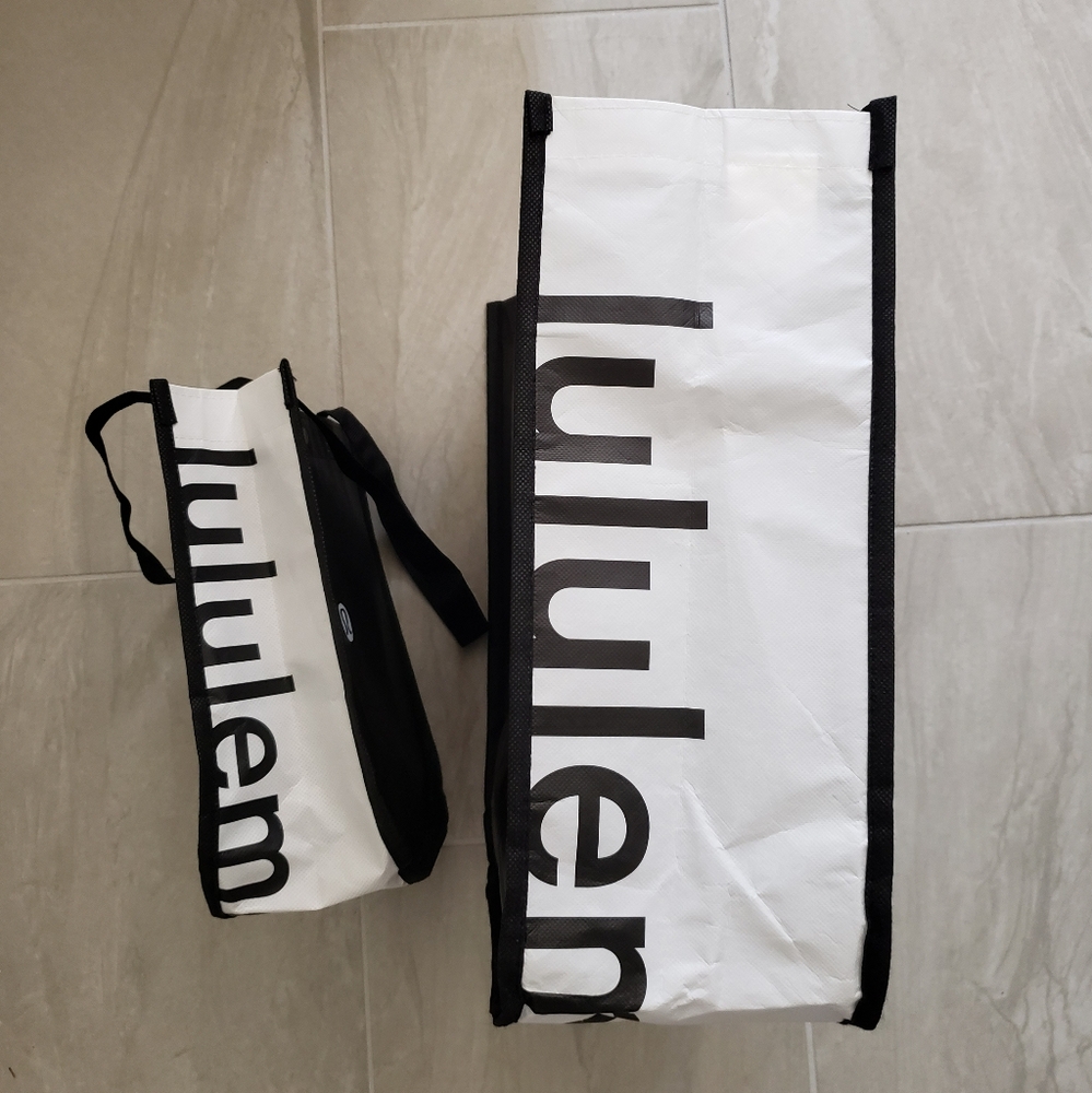 Lululemon Athletica Reusable Snap Closure Tote Bags - Picture 4 of 7